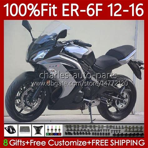 Oem Dark Silvery Injection Mold Bodywork 2013 Ninja 650 Fairings For