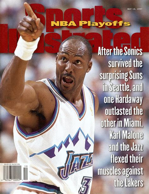 Utah Jazz Karl Malone 1997 Nba Western Conference Sports Illustrated