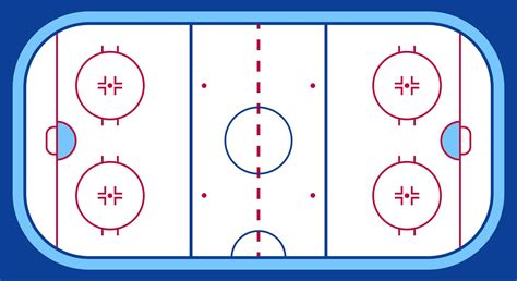 Vector Of Ice Hockey Rink Textures Blue Ice Ice Rink Top View