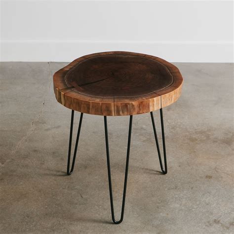 Walnut Side Table No 157 Elko Hardwoods Modern Live Edge Furniture