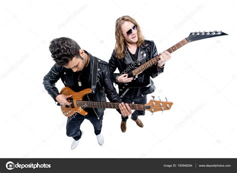 Musicians With Electric Guitars Stock Photo Dmitrypoch