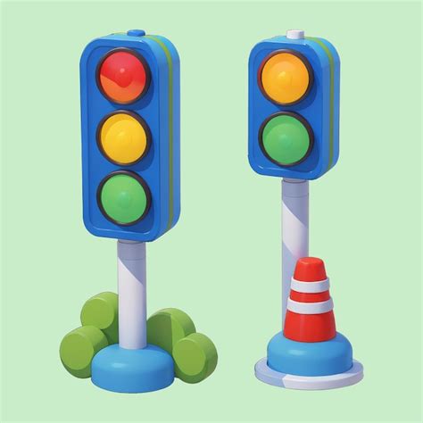 Premium Psd Traffic Light Icon Illustration