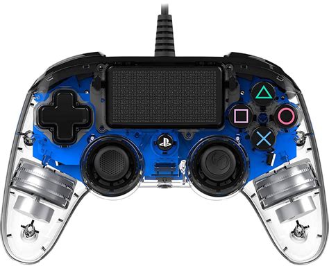 Mando Gaming Nacon Compact Azul Transparente Para PS4 Versus Gamers