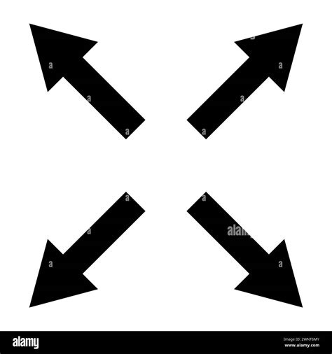 Arrows Point Directions Clear Navigation Concept Black Vector