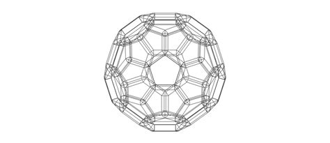 D Printed Wireframe Shape Truncated Icosahedron By Mr Anycad Pinshape