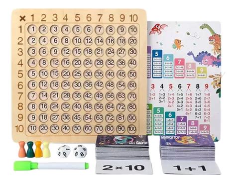 Jogo De Tabuleiro De Multiplicação Montessori De Madeira Par