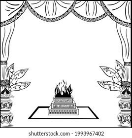 Indian Marriage Mandap Clipart