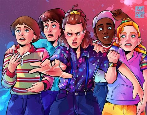 Stranger Things By Patmakesart Eleven Will Mike Lucas Max Season 3 Fanart Fan Art