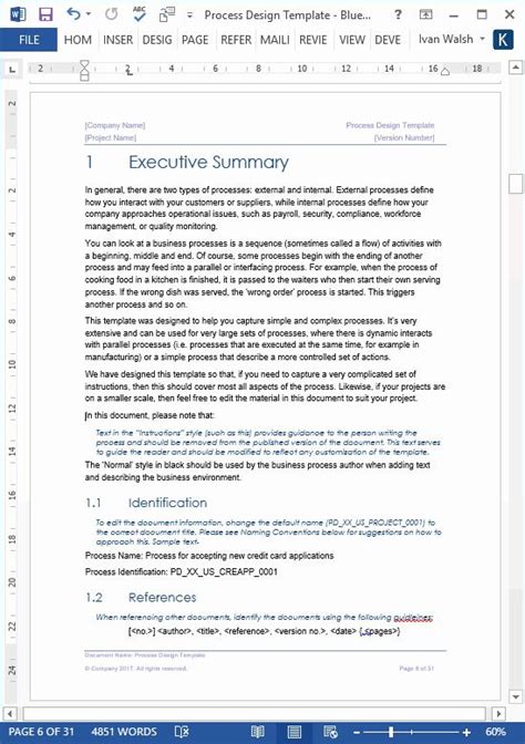 Business Process Template Word Awesome Business Process within Business ...