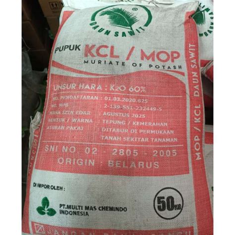 Jual Pupuk Daun Sawit Kcl Mop Kg Di Seller Inti Pertanian Sampali