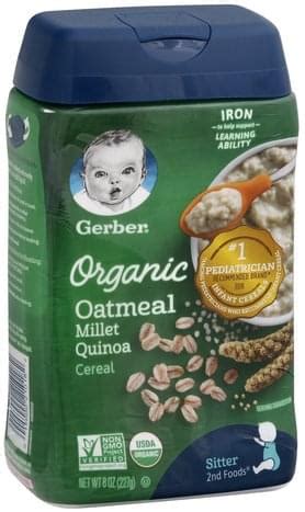 Gerber Organic Millet Quinoa Oatmeal Cereal Oz Nutrition