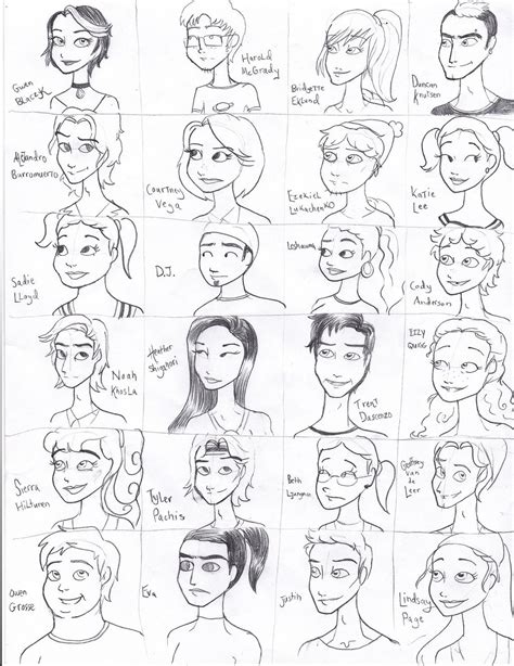 Total Drama Headshot Sketches By Hot Scati Rice On Deviantart