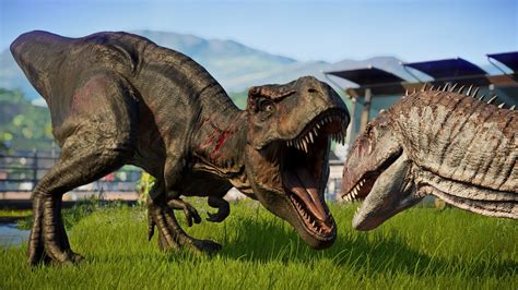 Jurassic World Evolution Tyrannosaurus Rex Vs Majungasaurus Breakout