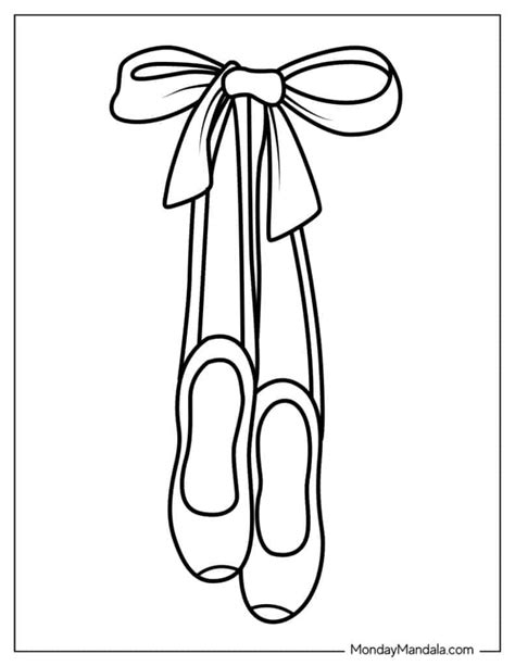 Ballet Shoes Coloring Pages Sketch Coloring Page