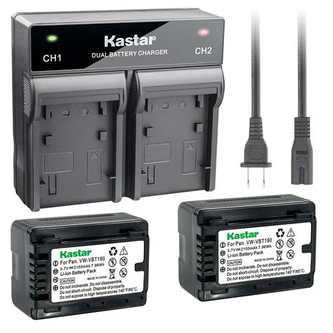 Kastar Battery Lcd Rapid Charger For Vw Vbt190 Panasonic Hc V800k Hc Vx1 Hc Vx1k Ebay