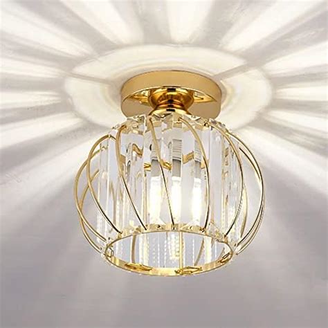 Mengjay Modern Style Crystal Ceiling Light Shade Ceiling Lampshade Metal Mini Glass Lamp Shade