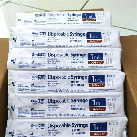 Jual Disposable Syringe 1 3 5 10 20 50 CC Ml OneMed Spuit One Med