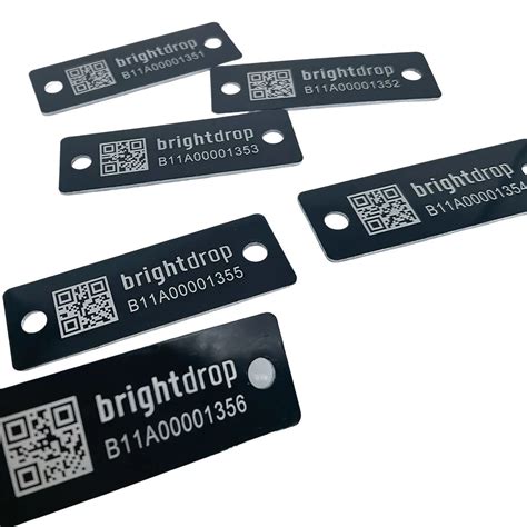 Custom Quality Metal Aluminum Barcode Label Qr Code Serial Number Label