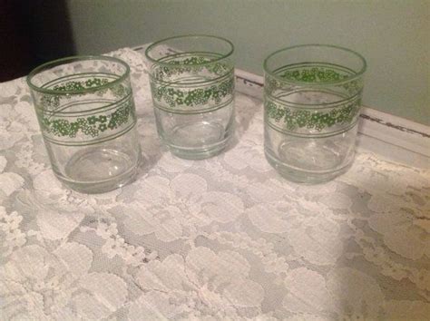 Set Of 3 Juice Glasses Spring Blossom Pattern Libbey Glasses Etsy Juice Glasses Libbey