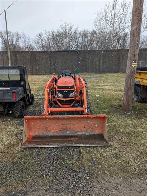 Kubota L Tractor With Front Bucket And Brush Hog Online Government