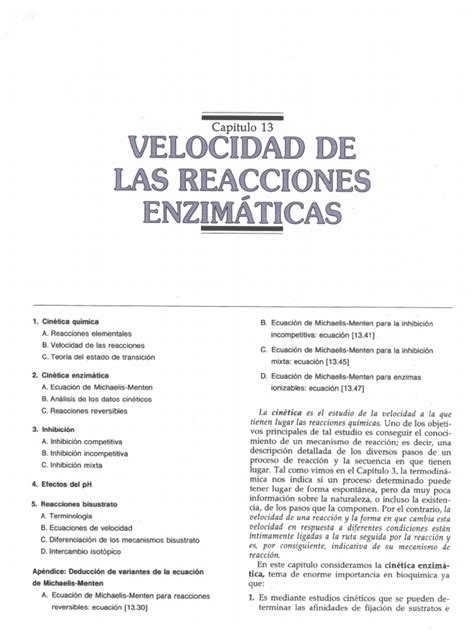 PDF 13 Velocidad de las reacciones enzimáticas DOKUMEN TIPS