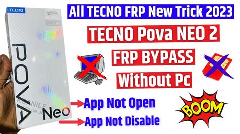 Tecno Pova Neo Lg N Frp Bypaas All Tecno Mobile Frp Bypass