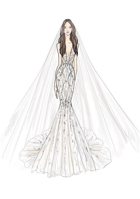 Bridal Fashion Week Designer Collections Brides Wedding Dress Drawings Wedding Dress