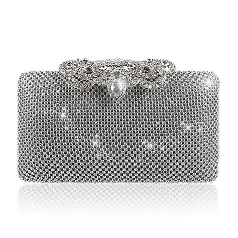 Rhinestone Sequins Glitter Clutch Evening Handbag Purse Wallet Bag For