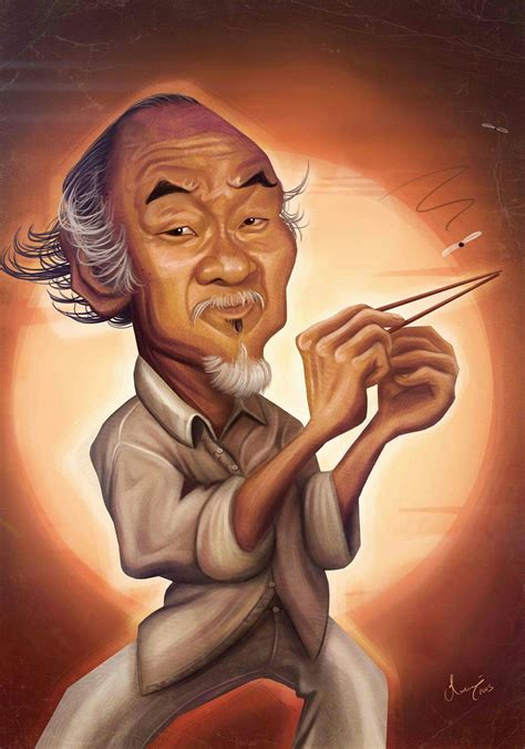 Mr Miyagi From The Karate Kid Caricature Caricature Sketch Funny