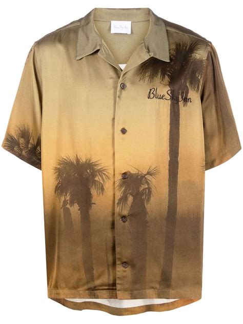 Blue Sky Inn Palm Tree Print Shirt Farfetch