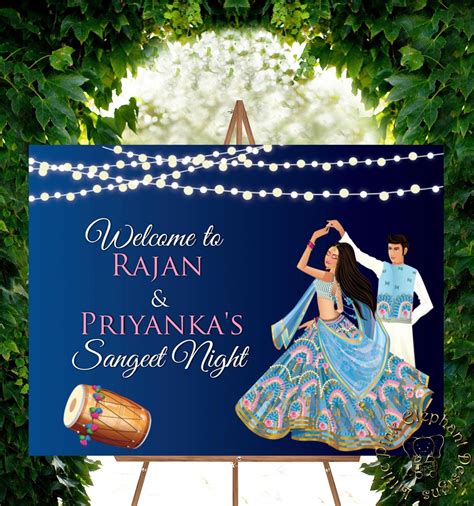 Buy Indian Sangeet Sign Indian Sangeet Welcome Sign Sangeet Decor