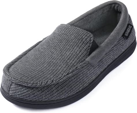 ULTRAIDEAS Men S Carver Slippers Moc Loafer House Shoes Memory Foam 11