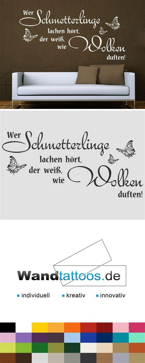 Wandtattoo Wer Schmetterlinge lachen hört Wandtattoos de