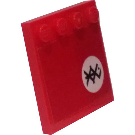 Lego Tile X With Studs On Edge With Fire Mech Symbology Right