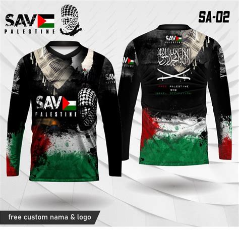 Jual Jersey Free Palestine Kaos Save Palestina Baju Islami Lengan