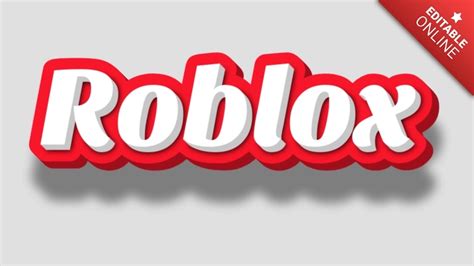 Roblox 3D Rosso Bianco Generatore Di Effetti Di Testo