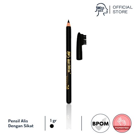 Just Miss Pensil Alis Dengan Sikat Bpom G Eyebrow Pencil Pigmented