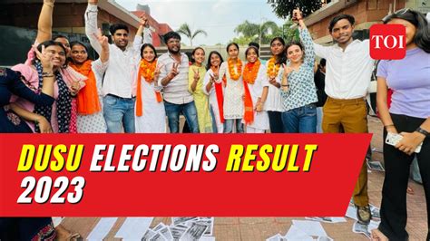 Delhi University Student Union Election 2023: ABVP wins three seats ...