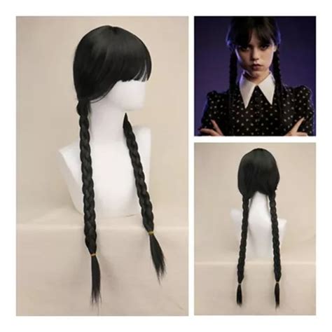 Disfraz Baile Merlina Wednesday Addams Cosplay Pelucas Cuotas Sin