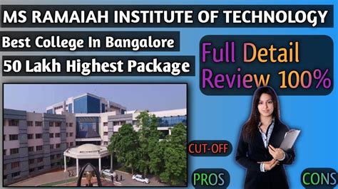 Ms Ramaiah Institute Of Technology College Review 50 Lakh Placement