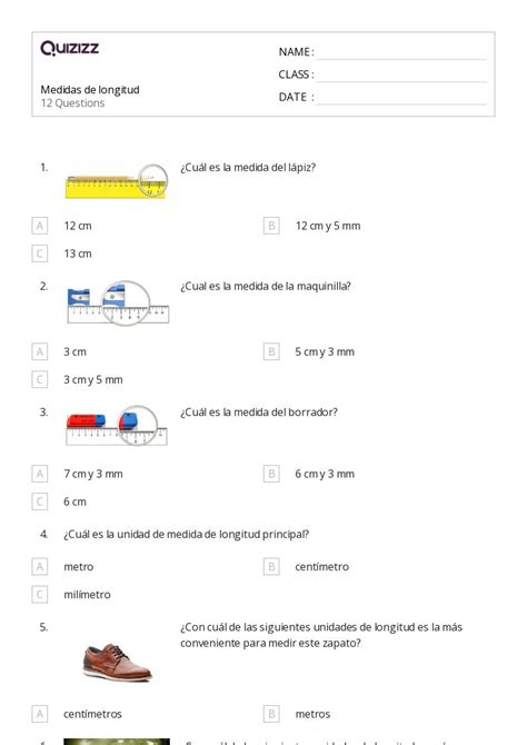 50 Comparando Longitud Hojas De Trabajo Para Grado 2 En Quizizz Gratis E Imprimible