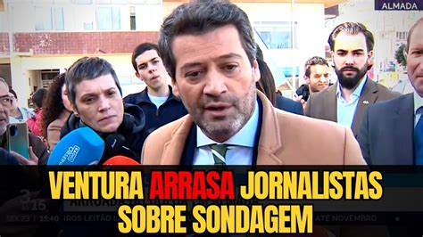 André Ventura ARRASA Jornalismo sobre SONDAGEM YouTube