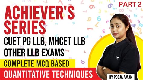 Achiever S Series Quantitative Techniques Part Year Llb Exams