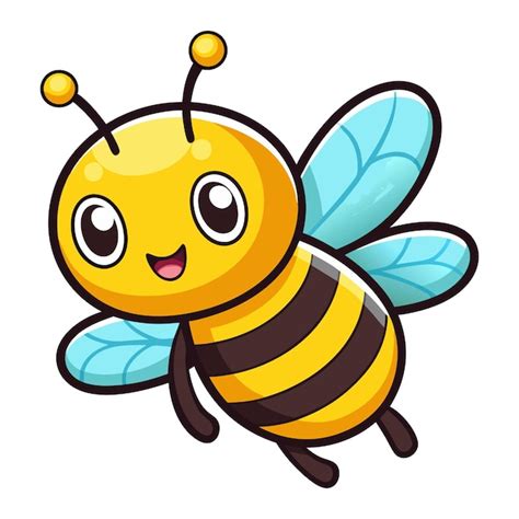 Premium Vector Cute Bee Flying Cartoon Vector