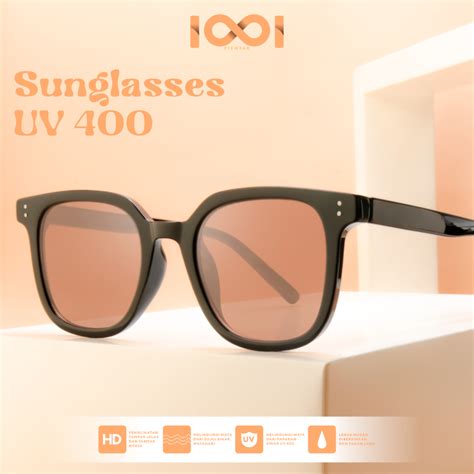 Jual Iooi Eyewear Kacamata Kotak Hitam Sunglasses Bisa Minus Anti Uv