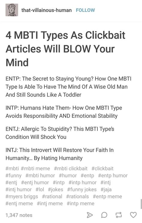 Mbti And Nt Users As Clickbait Articles Will Blow Your Mind Entj