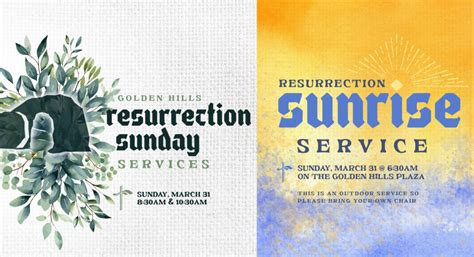 Resurrection Sunday Services At Golden Hills Community Church March