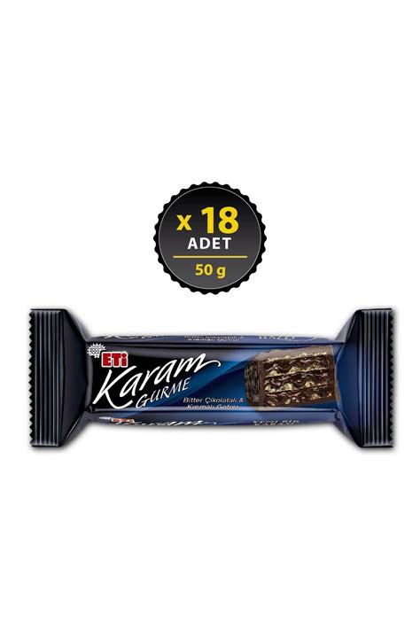 Eti Karam Gurme Bitter Çikolatalı Gofret 50 g x 18 Adet Fiyatı