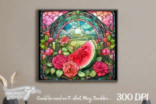 Watermelon Stained Glass Background 22 Graphic By Glamousita