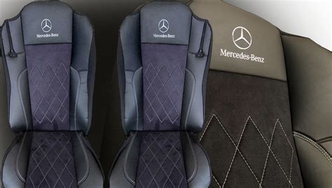 Seat Covers For Mercedes Actros Mp Leather And Perforated Alcantara